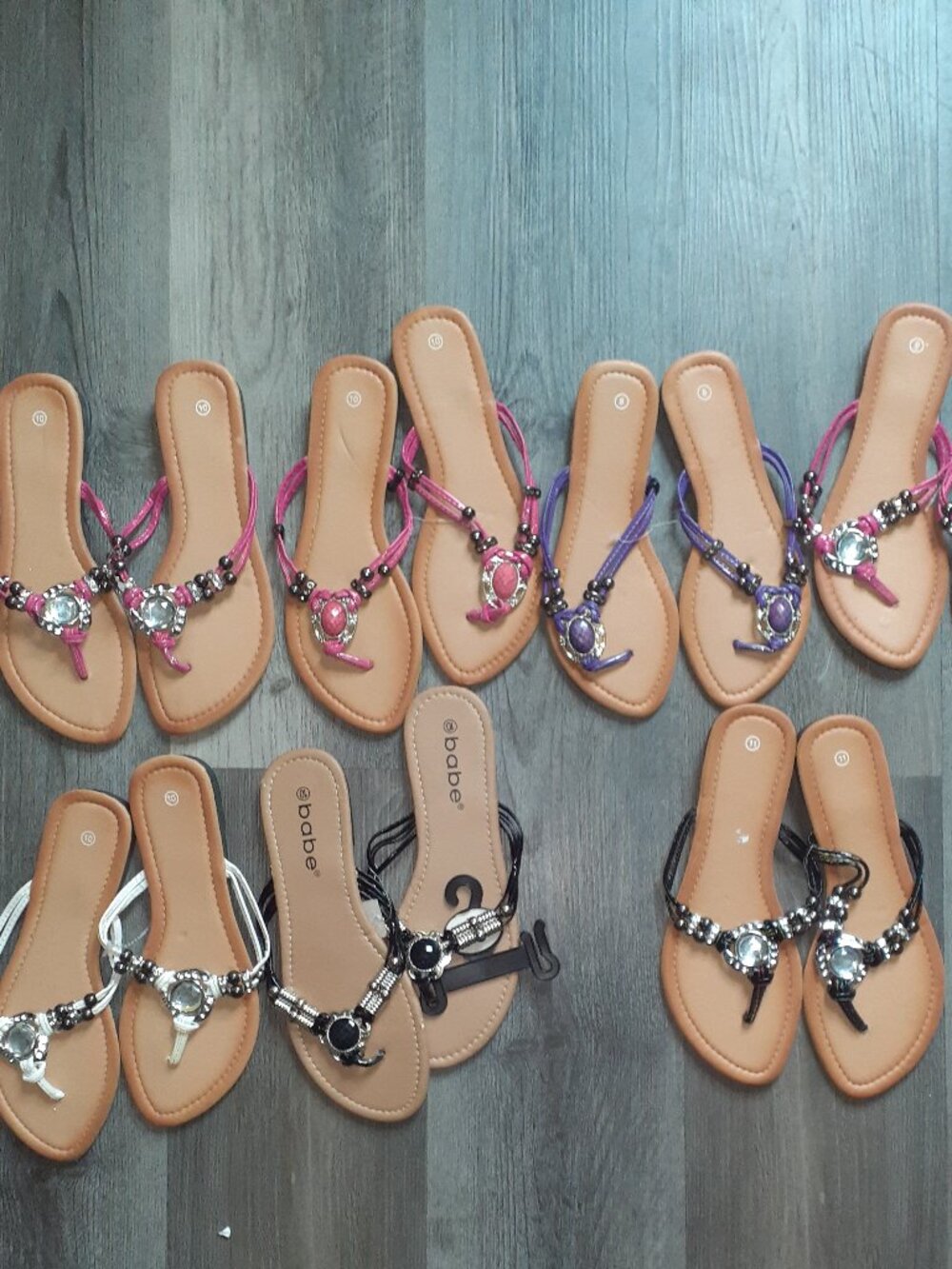 CUTE BEJEWELED VACATION SANDALS-  SIZES: 8, 9, 10, 11